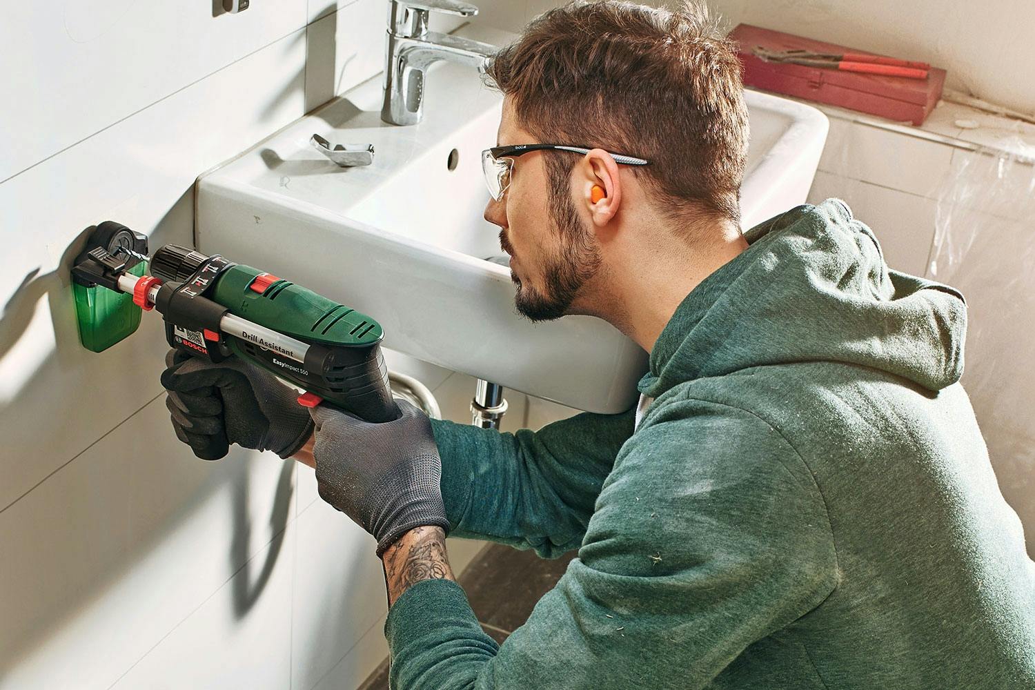 Bormaskinen gjør rent selv Boremaskine fra Bosch